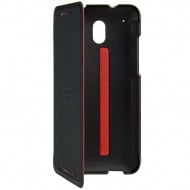 HTC Flip Case Θήκη HC V851 Black Red - HTC One Μini M4