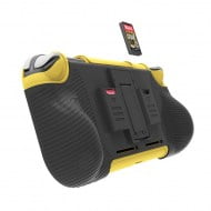 Protective Case Cover + Game Card Storage Slot + Stand Holder Yellow - Nintendo Switch Lite Console